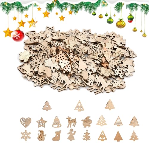 Holz Streudeko,xlwen 200 Stück Weihnachtsdeko aus Holz,Streudeko Weihnachten für DIY Basteln Handwerk Weihnachtsbaumschmuck Tischdeko,Voller Weihnachtsstimmung Holz Streudeko,xlwen 200 Stück Weihnachtsdeko aus Holz,Streudeko Weihnachten für DIY Basteln Handwerk Weihnachtsbaumschmuck Tischdeko,Voller Weihnachtsstimmung