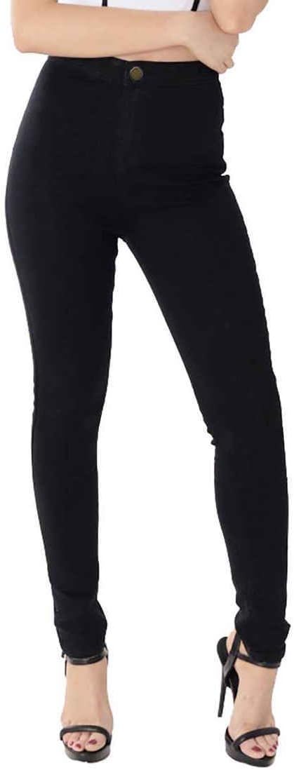 Women's high Waisted Stretch Jeans Distressed Denim Skinny Jeans high Waisted Curvy mom Jeans