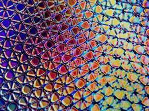 4 inch X 4 inch Dichroic Violet On Thin Black Glass - 90 Coe