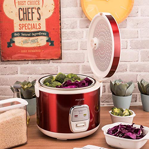 Panela de arroz, Retro Pppa10vi, 10 xícaras, Vermelho, 110v, Philco