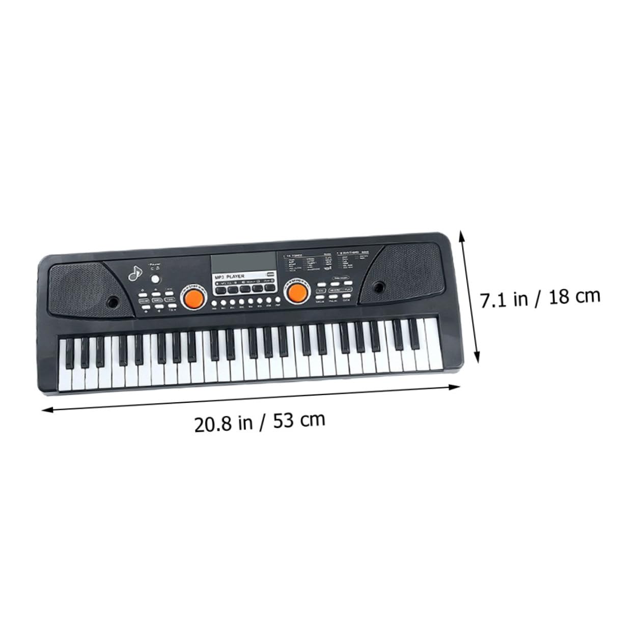 Piano Electrónico Infantil de Plástico de 49 Teclas con Micrófono Juguete Musical Educativo Multifuncional y Cumpleaños para Aprendizaje