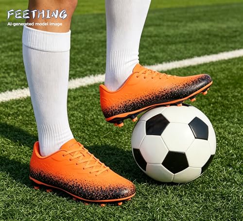 Botas de fútbol hombre mujer ligeras para césped natural y artificial 6
