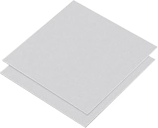 uxcell 1060 Aluminum Sheet, 200mm x 200mm Rectangle Aluminum Plate 1mm Thick Flat Metal Stock with Protective Film, 2Pcs