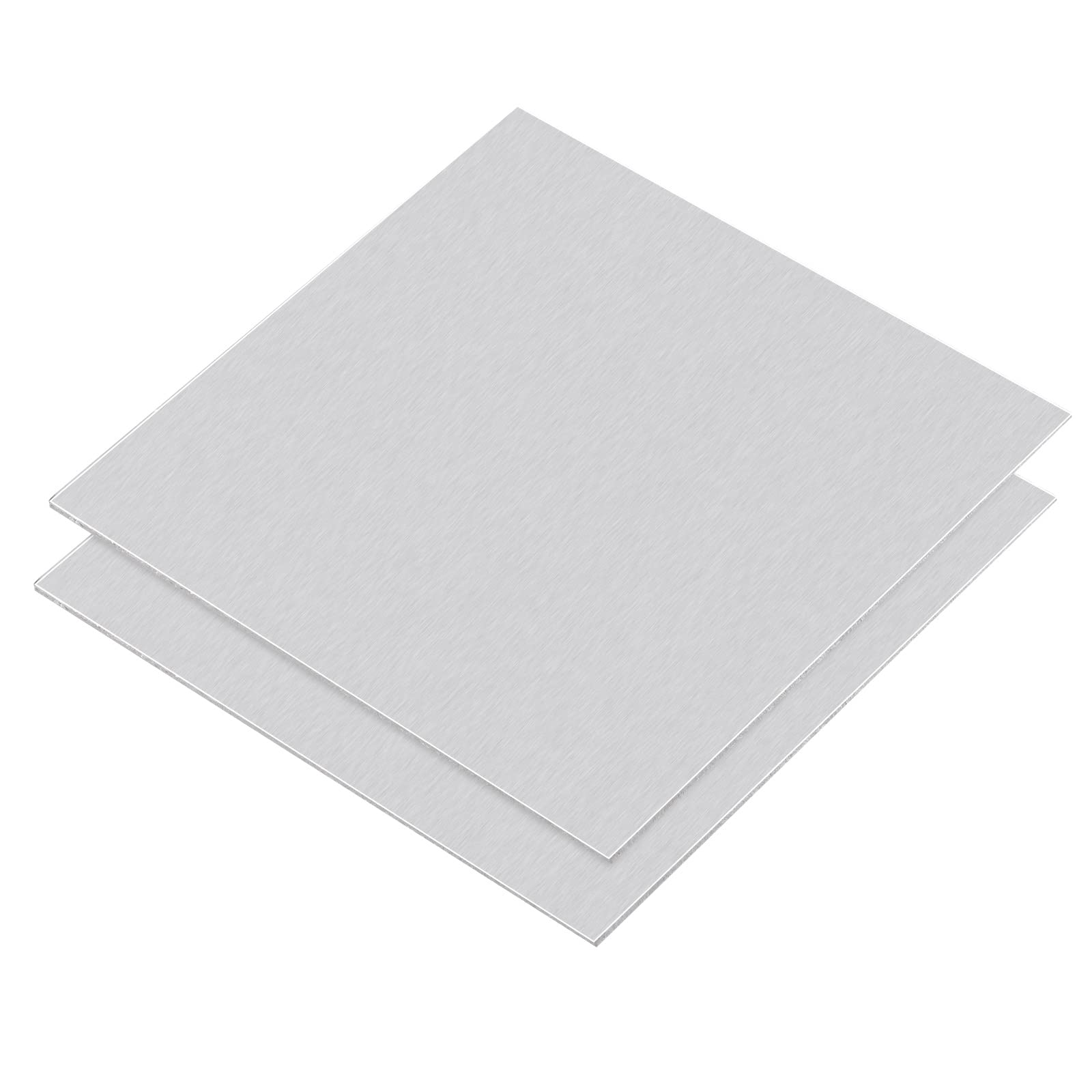 uxcell 1060 Aluminum Sheet, 200mm x 200mm Rectangle Aluminum Plate 2mm Thick Flat Metal Stock with Protective Film, 2Pcs