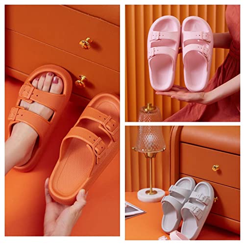 2023 New Pillow Slippers, Sandals for Women and Men, Double Buckle Adjustable Slides, EVA Thick-Soled Sandals4