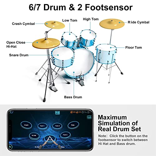 AeroBand Batteries Électroniques PocketDrum2, Tambour de Réalité Virtuelle, Kit de Batterie Portable à 8 Pads Avec 2… - Les Beatles, Paul McCartney, John Lennon, RIngo Starr, George Harrison AeroBand Batteries Électroniques PocketDrum2, Tambour de Réalité Virtuelle, Kit de Batterie Portable à 8 Pads Avec 2… – Image 4