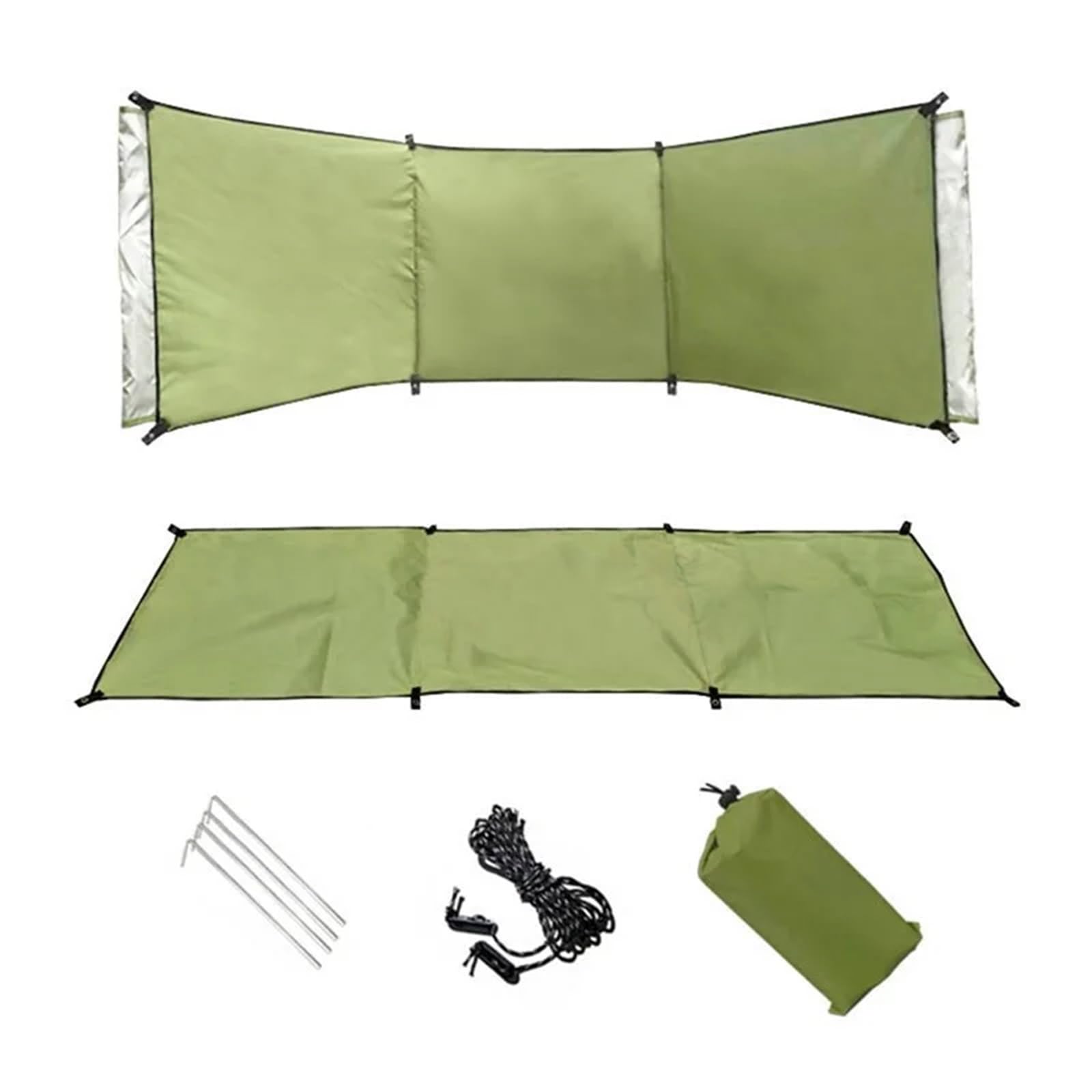 Paravento da Spiaggia Parabrezza da Campeggio Pieghevole Portatile in Tessuto Oxford 210D for Esterni, Schermo for la Privacy, Spiaggia e Giardino(Style B450x140cm)