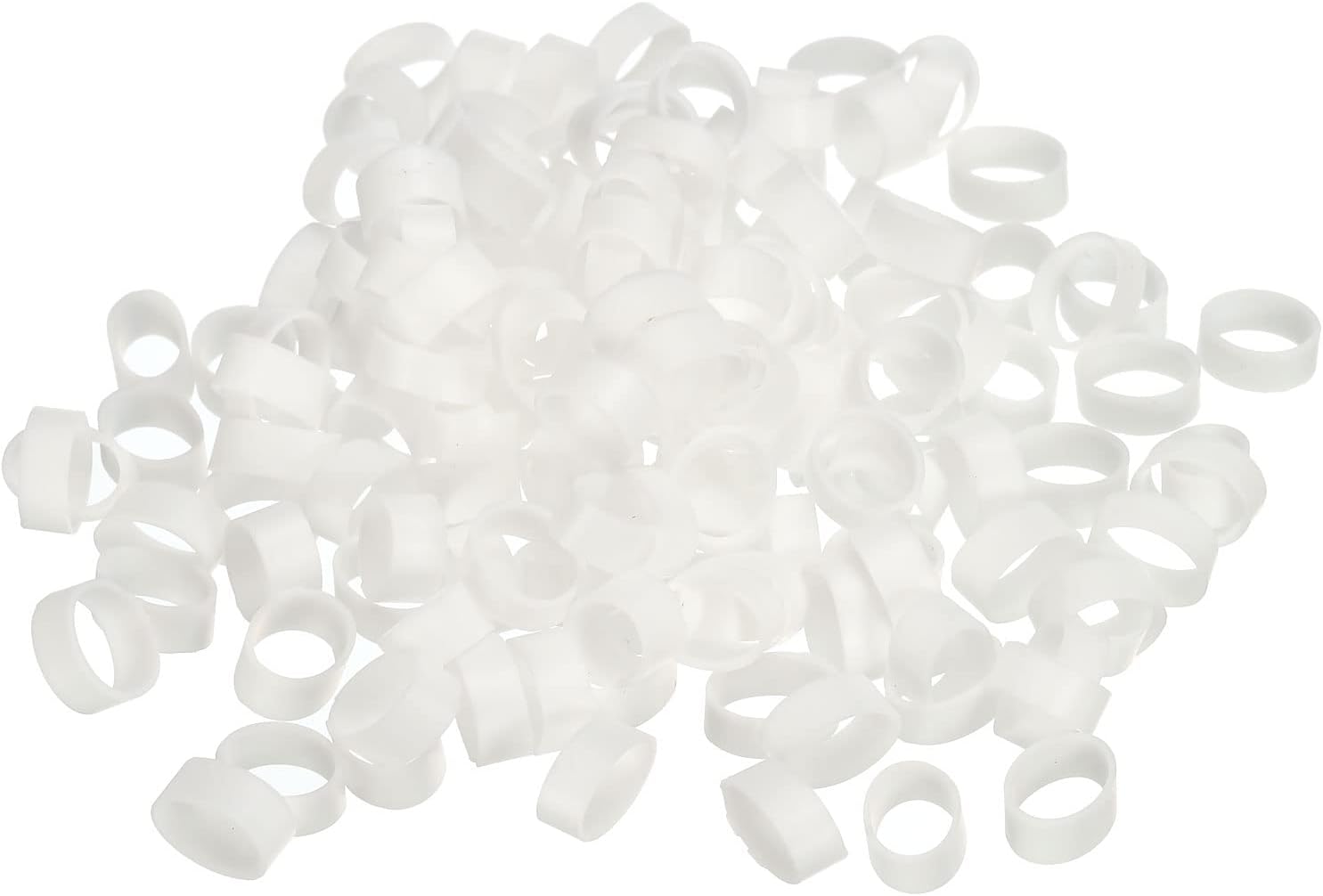 PATIKIL Silicone Rubber Bands Cable Ties 50pcs Nonslip 1/2