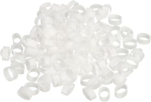 Miniatura 1 de PATIKIL Bandas de goma de silicona, 100 unidades, antideslizantes, 12 pulgadas, color blanco plano, para envolver cables, envolturas de bolsas, arte