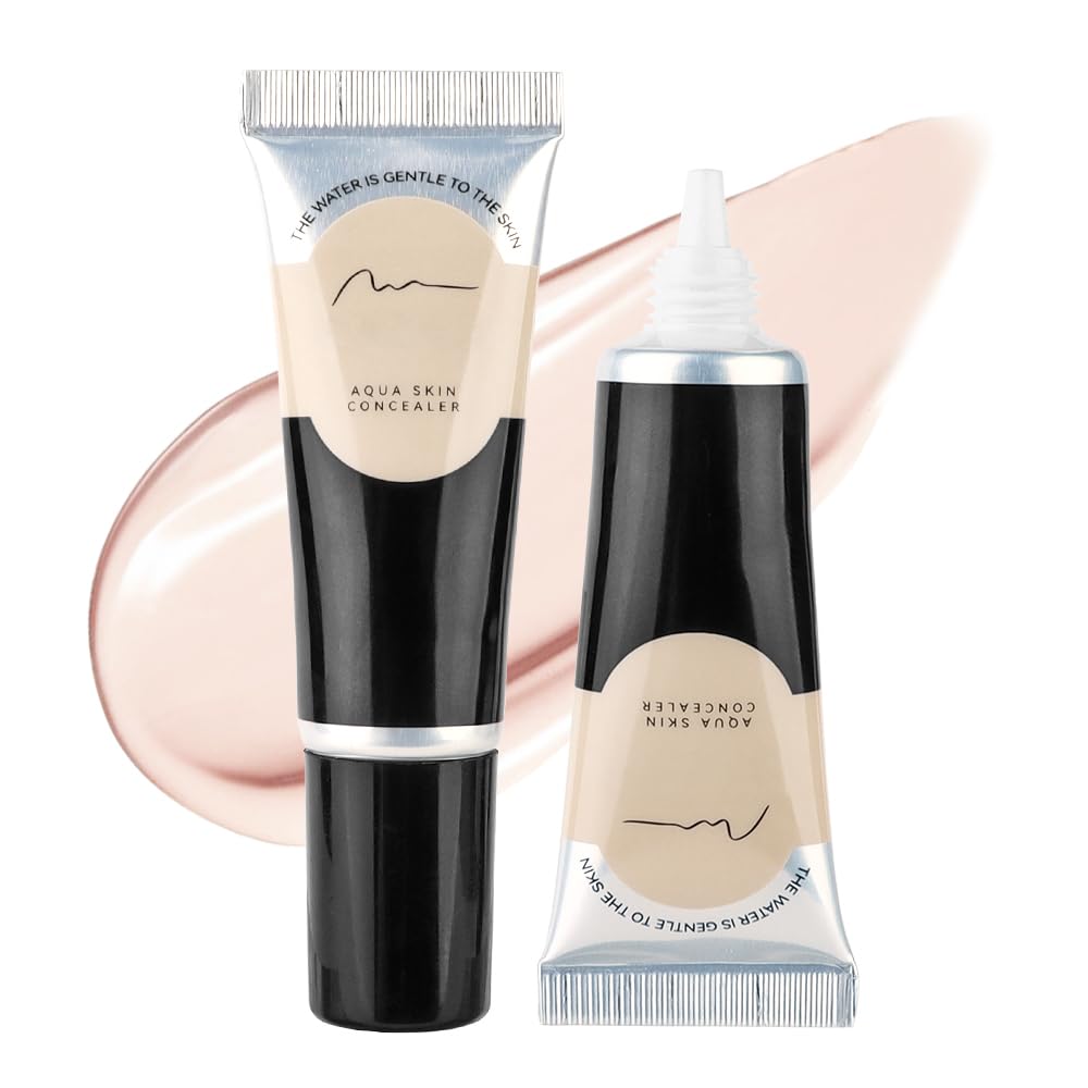 2 pcs Under Eye Full Coverage Concealer Skin Concealer Set- for Dark Circles Fine Lines Redness Discoloration -