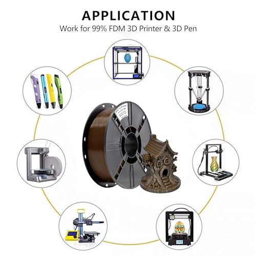 Image of iBOSS PLA Pro Filament 1.75mm Brown 1KG, 3D Printer Filament Dimensional Accuracy + /- 0.02mm, 1kg Cardboard Spool(2.2lbs) 3D Printing Filament Fits for Most FDM 3D Printers
