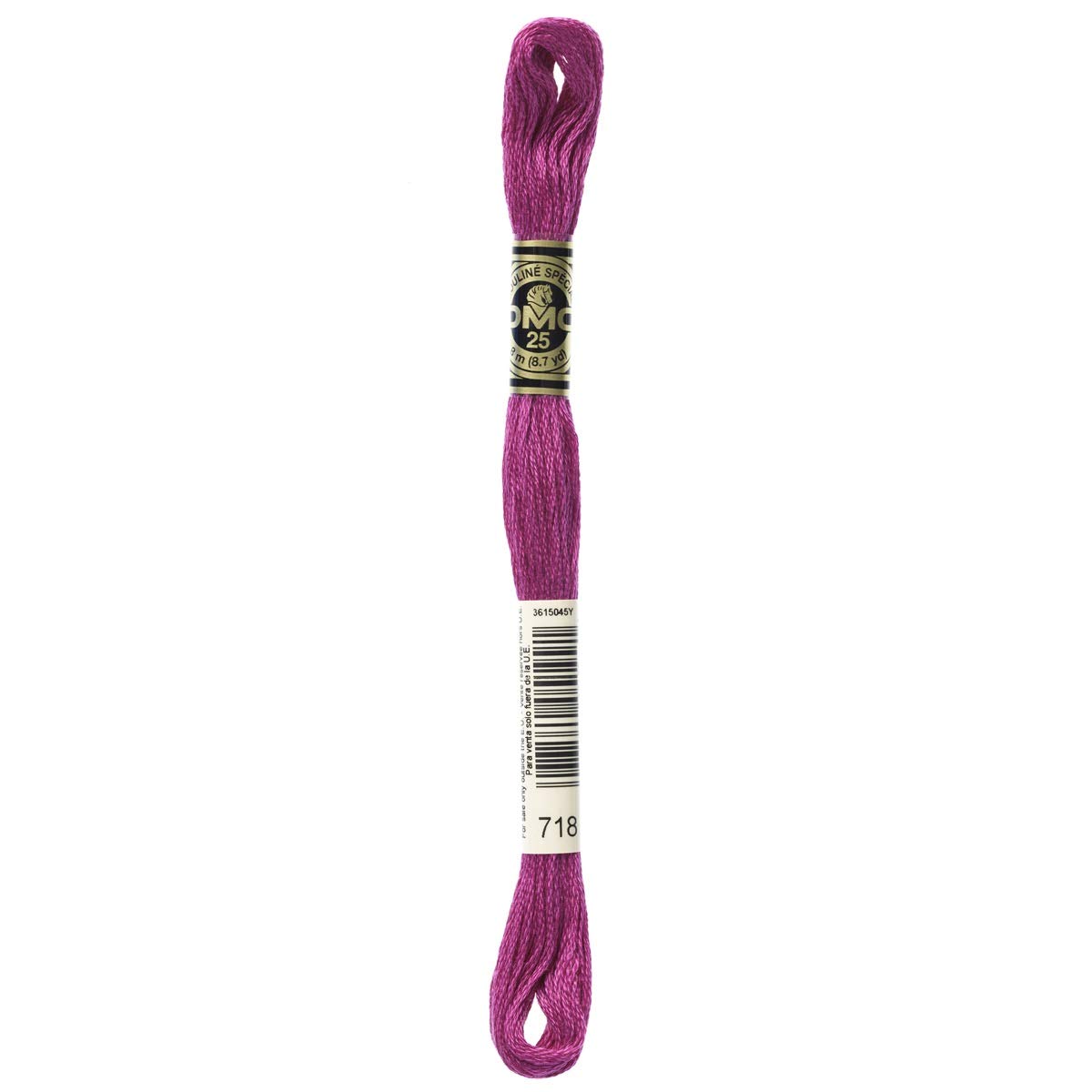 DMC Embroidery Floss Mouline Stranded Cotton Thread for Hand Embroidery and Sewing - Colour No: 718-5 x 8m Skeins