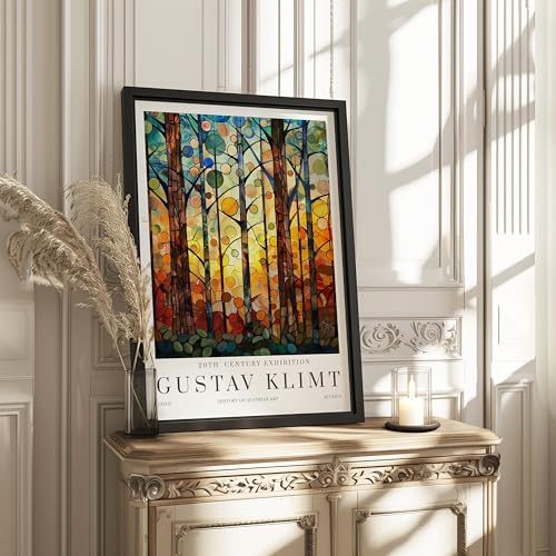 Toile Klimt Jardin de fleurs affiche salon grand format déco florale moderne - 4
