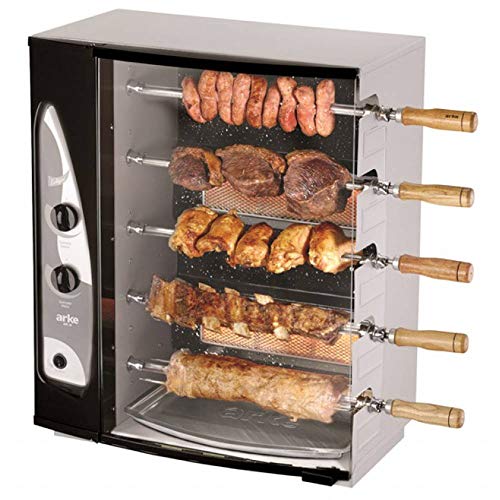 Arke | 15 89 ARKE | Churrasqueira a Gás 5 Espetos Giratórios Bivolt Aço | AGR-05 GN