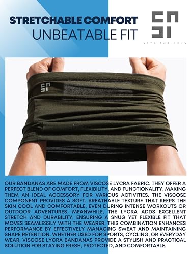 Image of Viscose Lycra Head Bandana for Men & Women | Odour-free & Breathable | Durable & Multipurpose Bandana for men biking