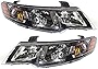 Evan-Fischer Headlight Set of 2 Compatible with 2010-2013 Kia Forte Clear Lens Halogen With bulbs Driver and Passenger Side