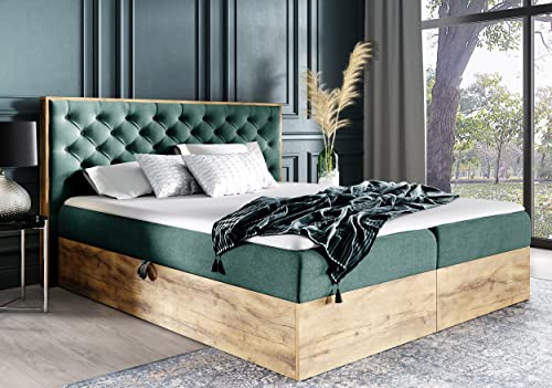 MKS MEBLE Boxspringbett - Doppelbett mit Multipocket-Matratze - Modern Bett...