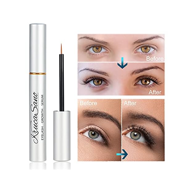 Eyelash-Growth-Serum-Krucasano-Eyebrow-Enhancer-Lash-Serum-for-Longer-Fuller-Lashes-Brow-Thicker-Pure-Plant-Extracts-Lash-Enhancing-Serum-3ml Eyelash Growth Serum, Krucasano Eyebrow Enhancer Lash Serum for Longer Fuller Lashes & Brow Thicker, Pure Plant Extracts Lash Enhancing Serum, 3ml, 0.1 Fl Oz (Pack of 1)