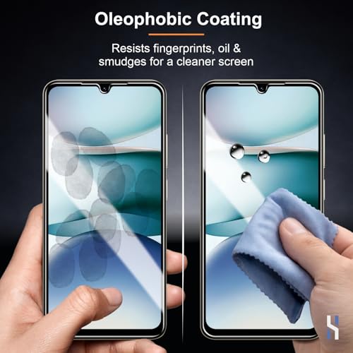 Image of Tempered Glass for Redmi A5 | A4 | Redmi 14C | Poco C75 (6.88 Inch) Military Grade 9H Screen Guard, Anti-Scratch, Shatterproof, Edge-to-Edge Full Coverage - Black Border
