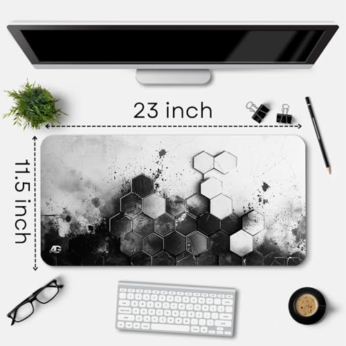 Image of Extended Gaming Mouse Pad for Desk (23x11.5 Inch) - Large Mouse Pad for Office & Home | Non-Slip Rubber Base, Smooth Surface Desk Mat for Laptop, Keyboard & Mouse (Supper Heros Edition) (Print 12)