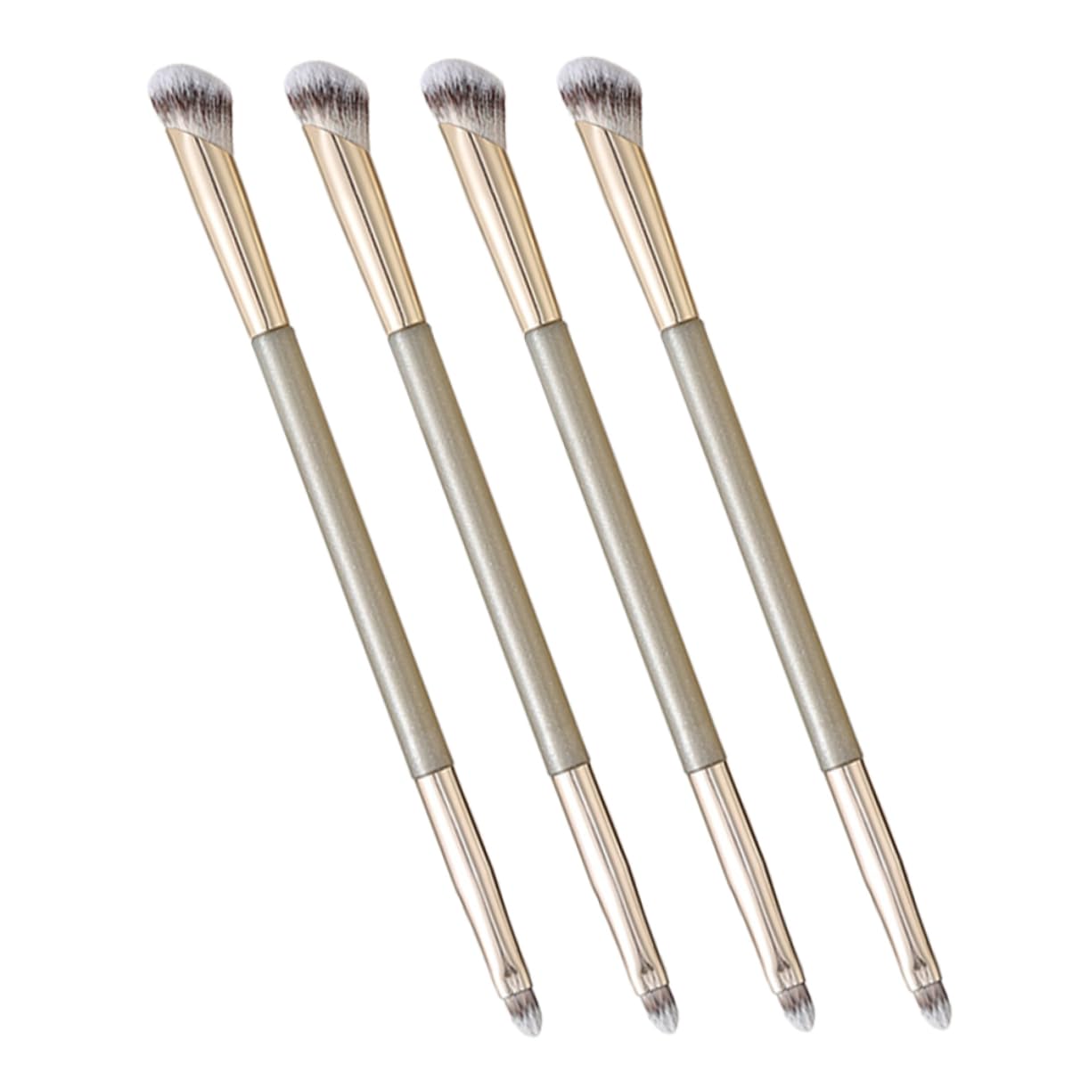 WOFASHPURET 4pcs Professional Makeup Brush Set Double-ended Concealer Brush for Foundation Blush and Contouring Soft Bristles for Finish Travel-friendly