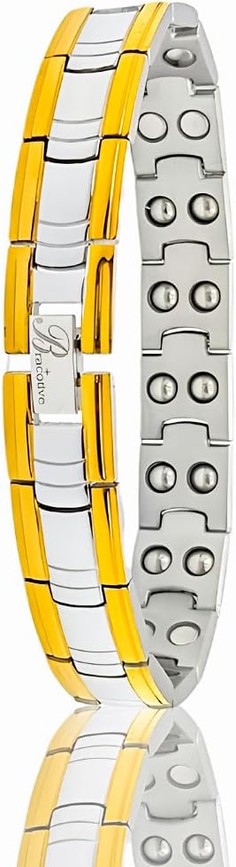 Bio Magnetic Bracelet For Men & Women | Blood Pressure Metal Chain | High Power Magnet | Maintain Energy Level And Stamina | Stress Relief | Stainless Steel Bp Bracelet