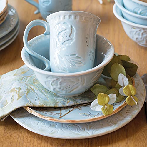 Fitz-and-Floyd-Toulouse-Accent-Salad-Plates-Set-of-4-9-Inch-Blue Fitz and Floyd Toulouse Accent Salad Plates Set of 4 9 Inch Blue