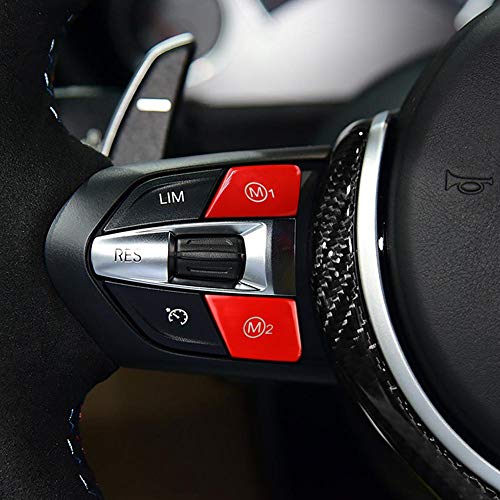 2 PCS M1m2 Mode Button Switching Key Steering Wheel Personalized Red Button for BMW 2013-2020 F80 F82 F83 M3 M4 Cab