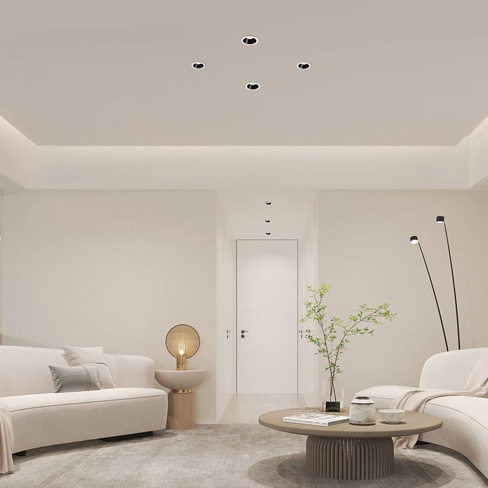 Downlight LED empotrable de Cobre de 2,5 a 4 Pulgadas, con embellecedor Redondo y diseño Delgado, Estilo Europeo, de Lujo. Foco Plano Integrado de 10 W y 20 W, con una Tempera,20w-4000K