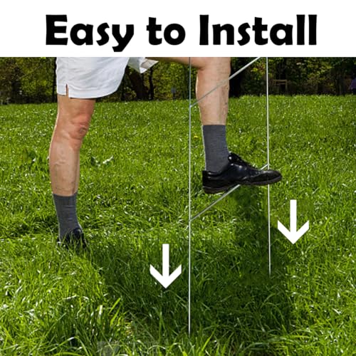 100 Pack Yard Sign Stakes, 20'' x 24'' Heavy Duty Metal H-Stakes H Frame Wire Stakes,Metal Sign Holder for Yard Signs.Use with 4mm and 5mm Corrugated Yard Signs