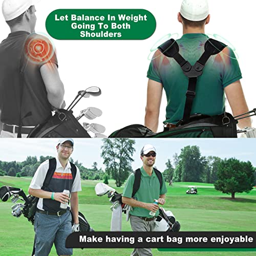 Image of BIG TEETH Golf Bag Straps Swivel Backpack Straps Golf Bag Double Strap, Backpack Straps Replacement Adjustable Bag Strap