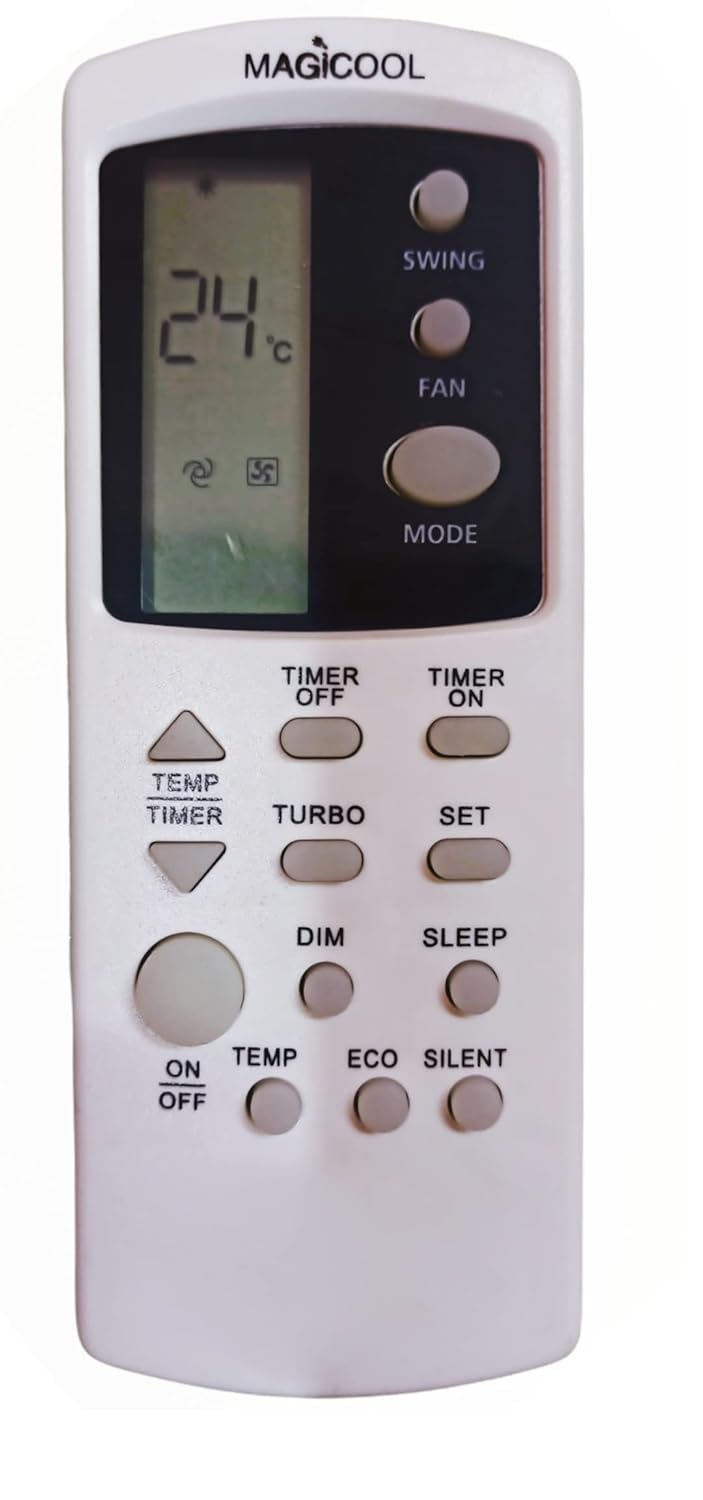 Ac-210 Compatible Remote Control for Whirlpool Magicool Split Ac with Silent Function Mgcl DLX 3S(Old Remote Must Be Same) Black-picture-12