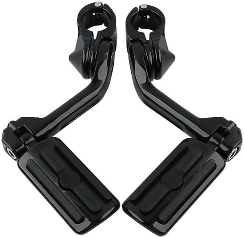 Miniatura 13 de TCT-MOTORPARTS Kit de montaje de clavijas de pie ajustables en ángulo largo para Harley Touring Road King Street Electra Glide Sporster Dyna