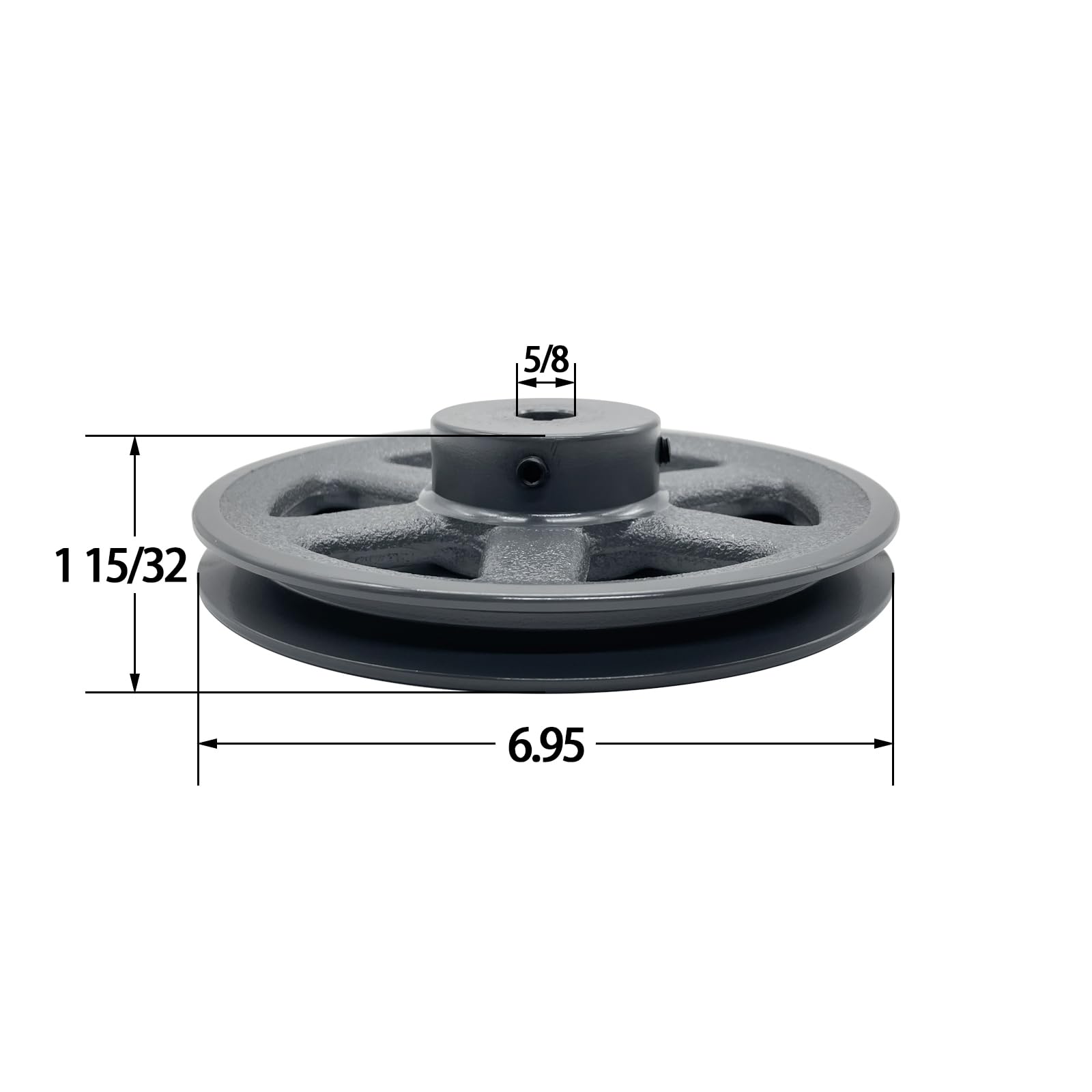 Poulie Synchrone Aluminium 40 Dents - Pas 5M, Alésage 3/4" - Pour Courroie HTD - Neuf (Boîte Ouverte)