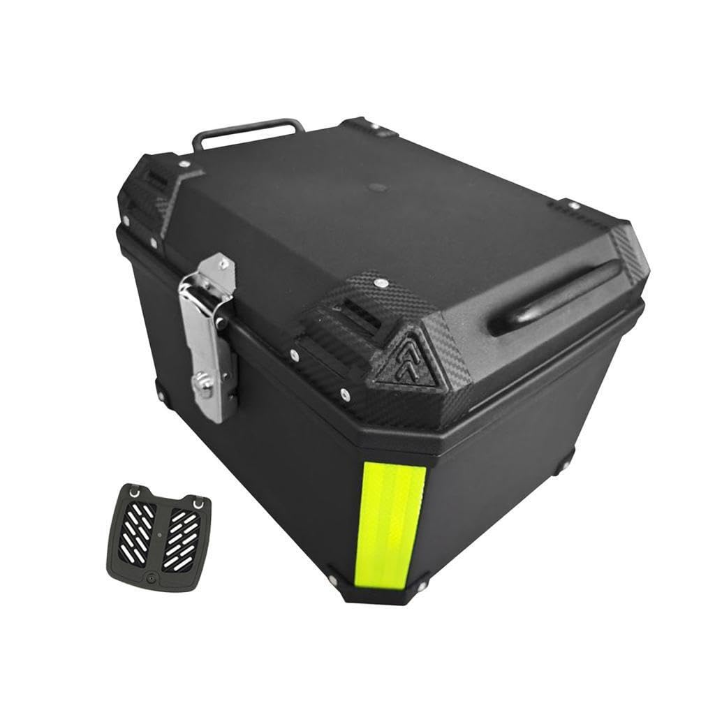 Baúl para motocicleta, fácil de instalar, gran capacidad, resistente al agua, ideal para aventuras en moto. Ofrece suficiente espacio para guardar diversos artículos, Negro 45L