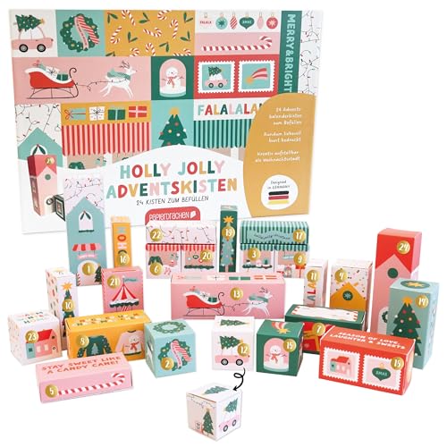 Papierdrachen Adventskalender 2025 - selbstbefüllen - Holly Jolly -...