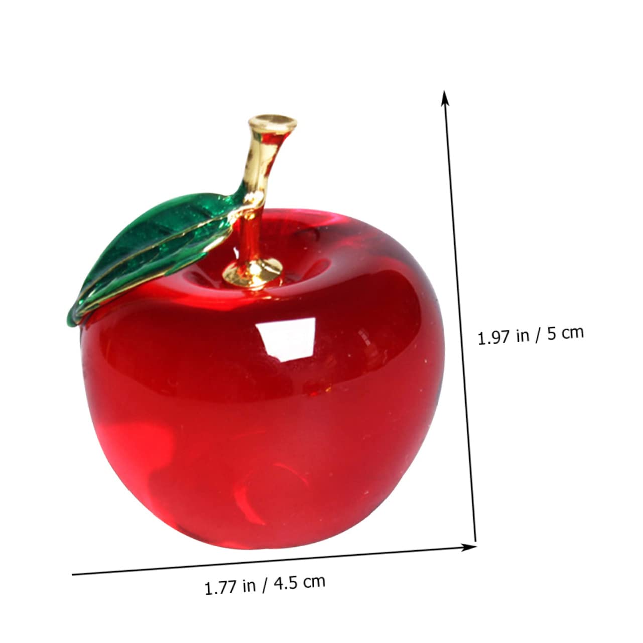 Alipis Crystal Apple Tabletop Decor Crystal Adornment for Her Desktop Adornment Congratulations for Women Car Decor Crystal Decor Crystal Glass Cool Decoration Fruit Halloween