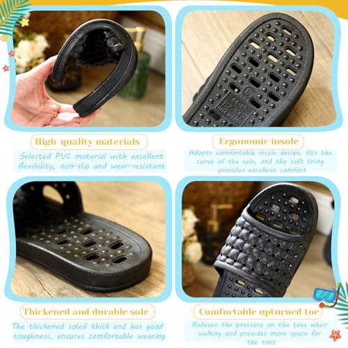 Image of 3 Pairs Shower Shoes for Women Men Quick Dry Non-slip Bathroom Shower Slipper Pool Sandal for Living Room Gym Beach