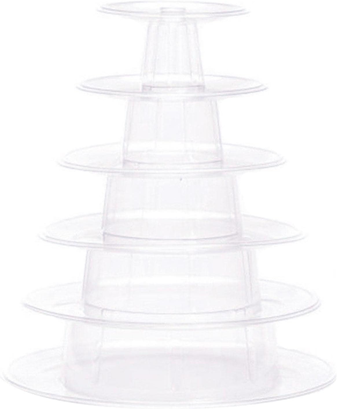 6 Tier Macaron Tower Stand, Round Macaron Tower Cupcake Dessert Stand