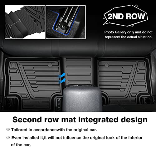 T Tgbros Car Floor Mats For Volkswagen Vw Tiguan 2018 2019 2020 2021 Custom Fit All-Weather Floor Mat Liners Front & Rear Row Full Set Liner Non-Slip Tpe Odourless #TOP3
