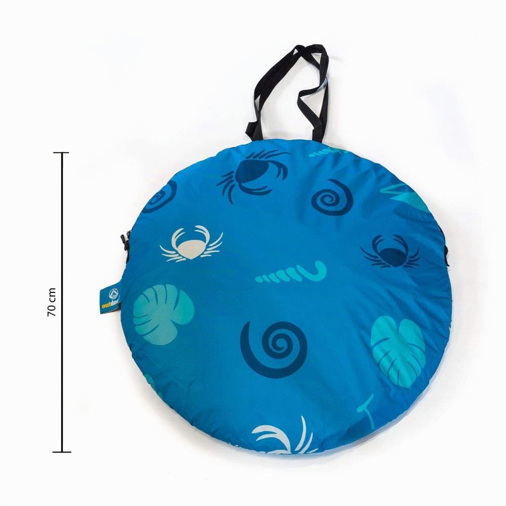 tenda da spiaggia outdoorer Zack Premium Sealife: protezione UV 80, riparo dagli insetti e privacy per tutta la famiglia