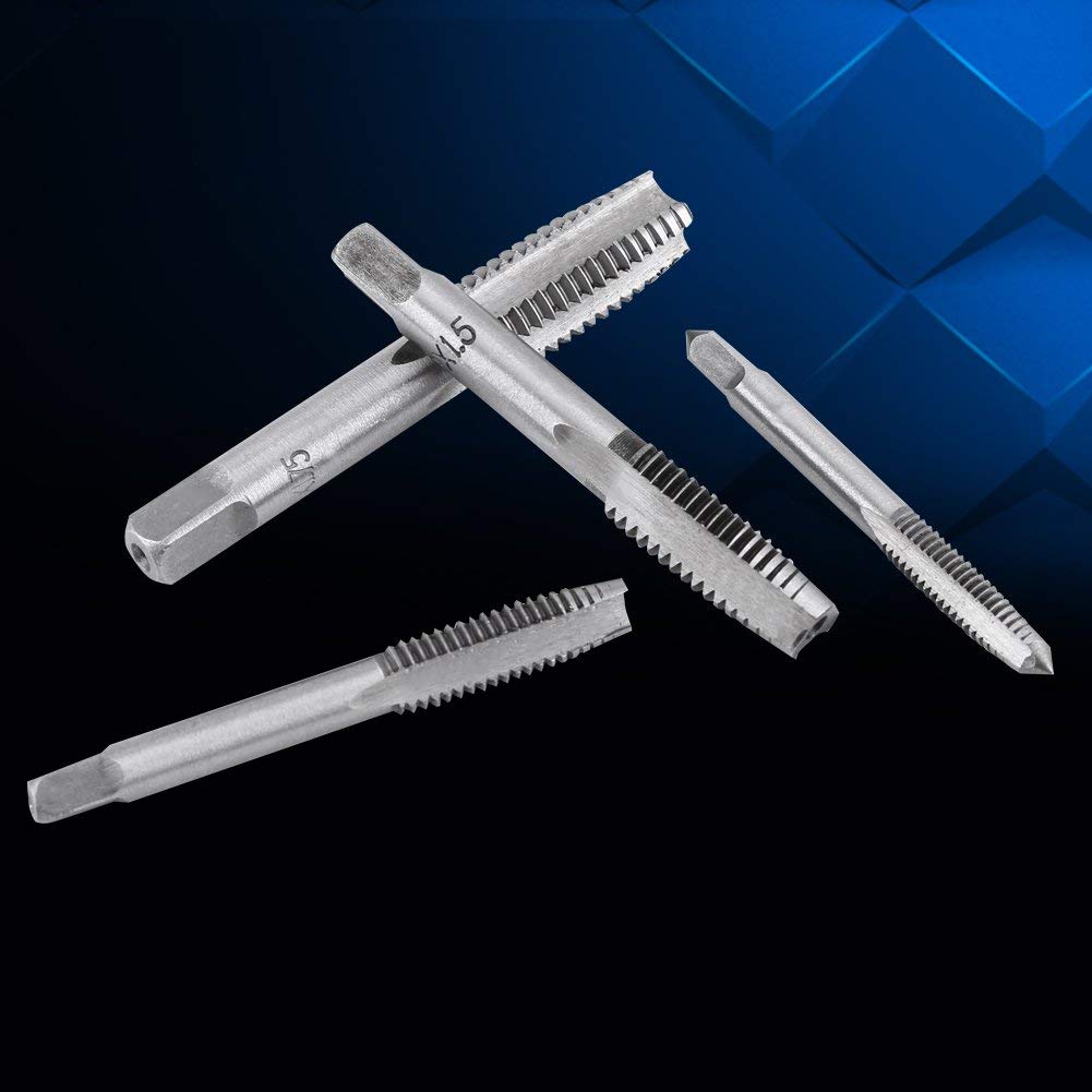 Aramox Rubinetto a Vite, 7 Pezzi Utensile per maschiatura in Acciaio per Cuscinetti con Filettatura metrica M3, M4, M5, M6, M8, M10, M12