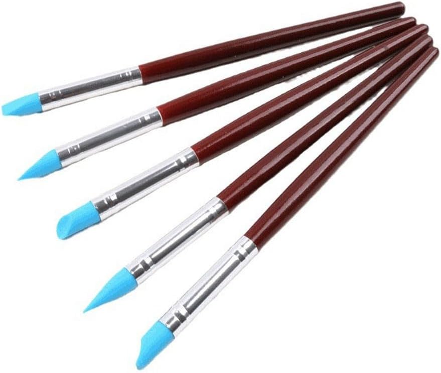 Manicure Soft 5-Piece Remover Retouching Pen Silicone Pen Polymer Clay Clay Multi-Purpose Polymer Clay Tools