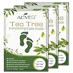 Foot Peel Mask 3 Pack， Exfoliator Peel Off Calluses Dead Skin Callus Remover，Soft Smooth Touch Feet-Men Women (Tea Tree)