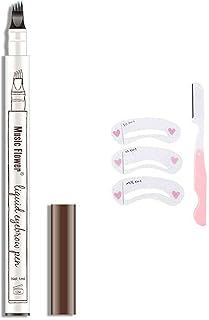 HSEE Eyebrow Pencil - Eyebrow Tattoo Pen - Microblading Eyebrow Pencil - Waterproof, Creates Natural Looking Eyebrows Effortlessly and Stays on All Day, 1 Count (#01 Dark brown/Chestnut)