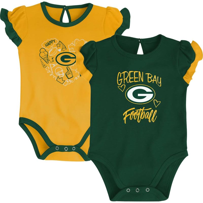 Image of Outerstuff NFL Newborn Infants Too Much Love 2 Piece Creeper Bodysuit Romper Set