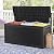 Greesum 100 Gallon Resin Patio Storage Box for Garden Tools, Outdoor Furniture Cushions, Pool Supplies, Black
