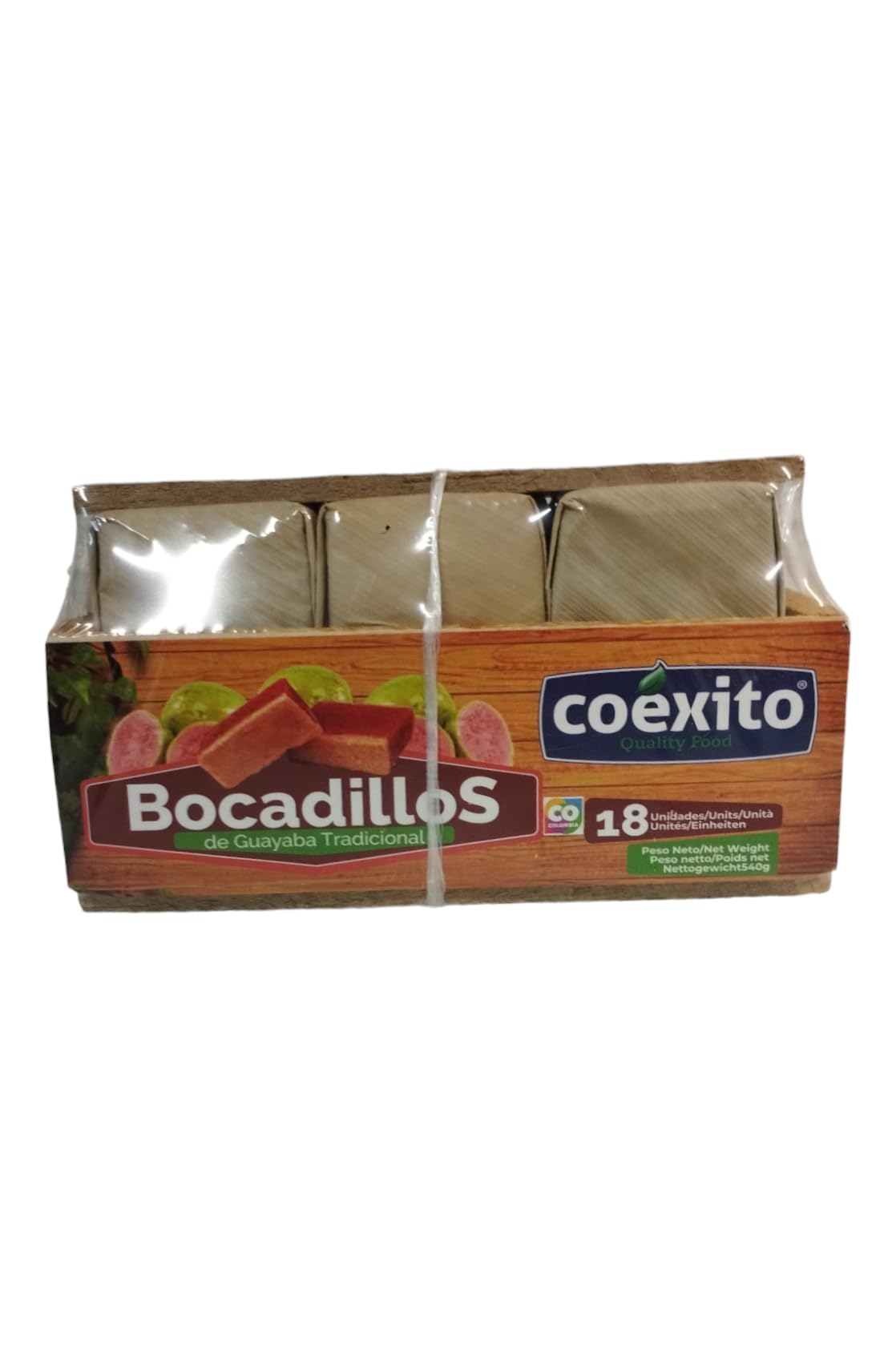 DULCE DE GUAYABA BOCADILLOS TRADICIONAL 18 UNIDADES 540 G
