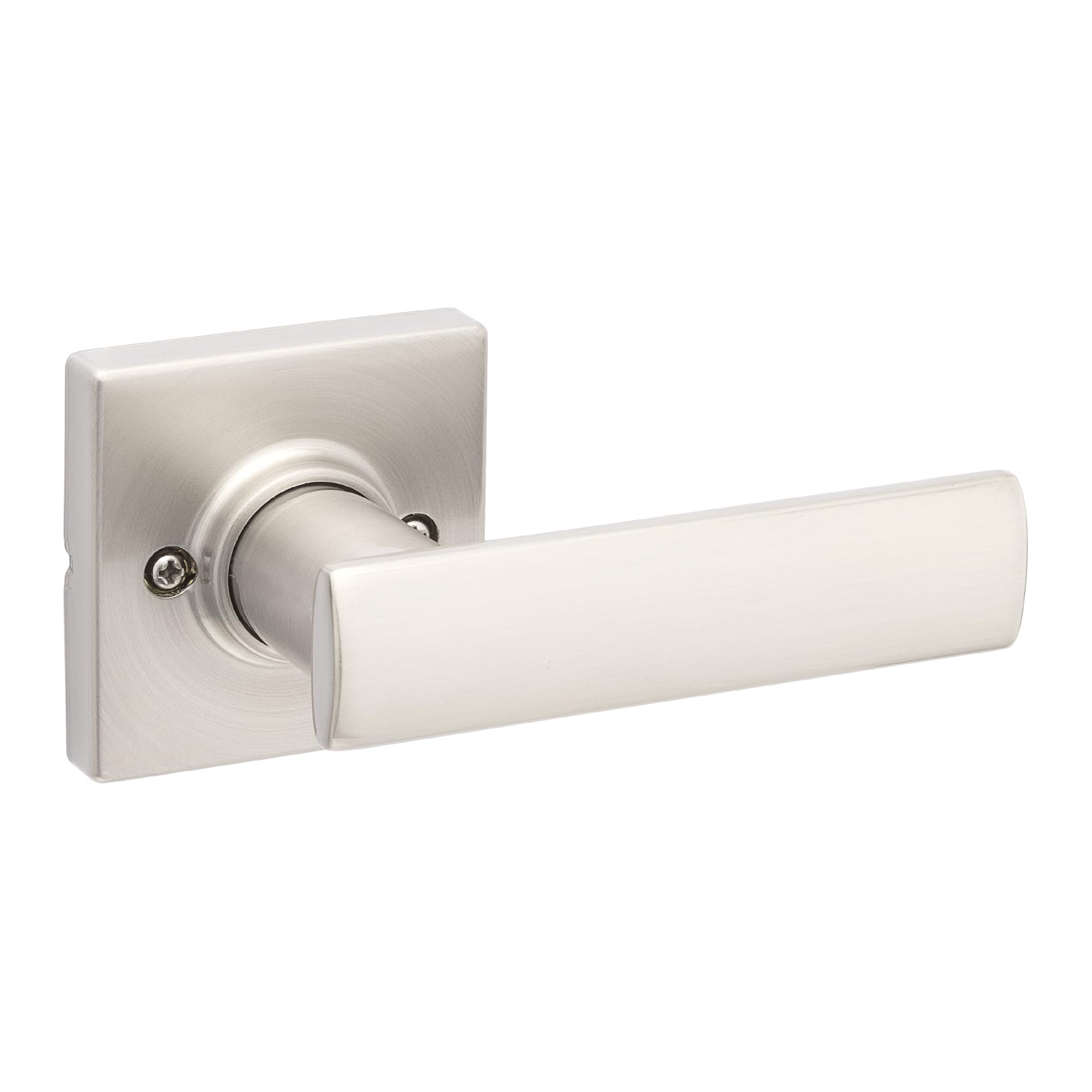 Kwikset Breton Kukla Kapı Kolu, Dolaplar, Fransız Çift Kapılar ve Kiler için Tek Taraflı Kol, Saten Nikel Döndürülmez İç İtme/Çekme Kolu, Mikroban Korumalı