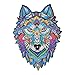 Produktbild dsdsad Animale Puzzles, einzigartige Form Wooden Puzzle, Spaß Dekompression Kreativität Spielzeug für Erwachsene und Kinder Puzzle, Familie Game Play(Color:Wolf King 177 pcs)